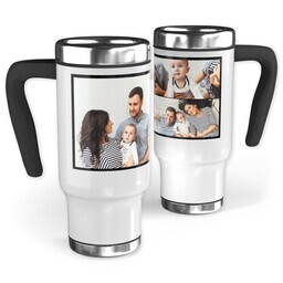 14oz Collage Photo Travel Mug with Custom Color Collage design