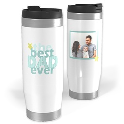 Photo Travel Tumbler with The Best Dad Ever design