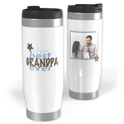 Photo Travel Tumbler with Best Grandpa Ever design