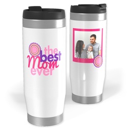 Photo Travel Tumbler with The Best Mom Ever design