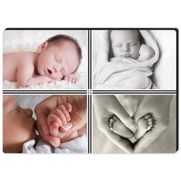 High Gloss Easel Print 5x7 with B&W Stripe design