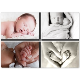 Metal Print 5x7 with B&W Stripe design