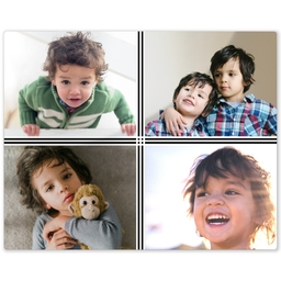 Metal Print 8x10 with B&W Stripe design