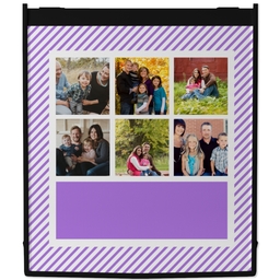 Grocery Tote with Diagonal Stripe design