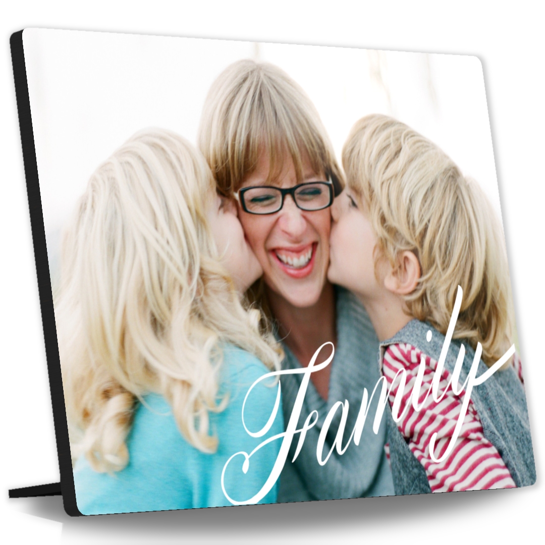 High Gloss Custom Desk Art with easel stand.