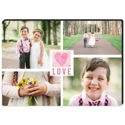 High Gloss Easel Print 5x7 with Heart Love design