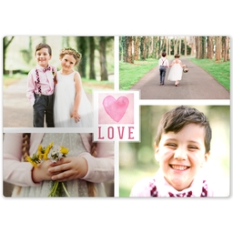 Metal Print 5x7 with Heart Love design