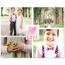 Metal Print 8x10 with Heart Love design