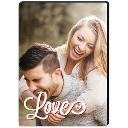 High Gloss Easel Print 5x7 with Love Script design