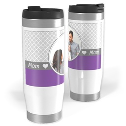 Photo Travel Tumbler with New Heart Mom design