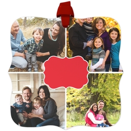 Personalized Metal Ornament - Fancy Bracket with Ornate Center design