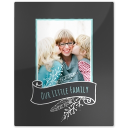 Metal Print 8x10 with Our Little Family Chalkboard design