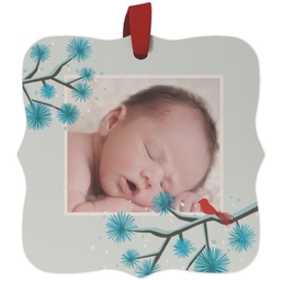 Maple Ornament - Fancy Brackets with Snowy Branches design