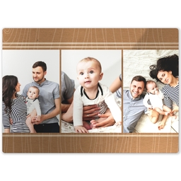 Metal Print 5x7 with Woodgrain design