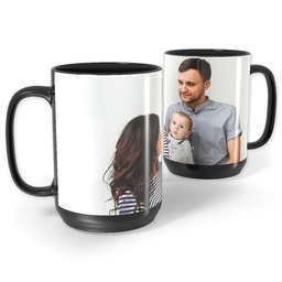 Black Ceramic Mug, 15oz with Full Photo design