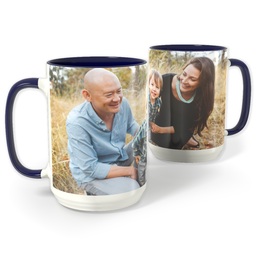 Blue Photo Mug, 15oz with Full Photo design