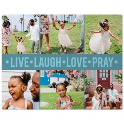 11x14 Metal Photo Wall Decor with Live Laugh Love Pray design