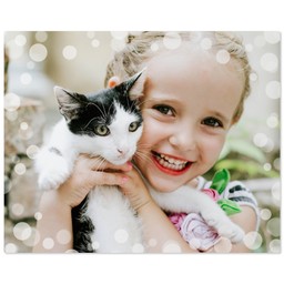 16x20 Metal Photo Wall Decor with Bokeh Overlay design