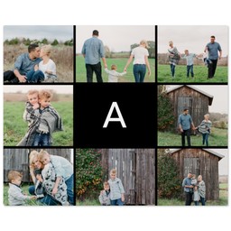 16x20 Metal Photo Wall Decor with Monogram Collage design