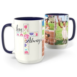 Blue Photo Mug, 15oz with Love Always design