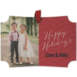 Maple Ornament - Modern Corner with Herringbone Holidays design