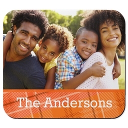 Photo Mouse Pad with Orange Flanel design