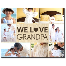 8x10 Same-Day Mounted Print with We Love Grandpa Wood Grain design