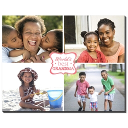 8x10 Same-Day Mounted Print with World's Best Grandma Pink Emblem design