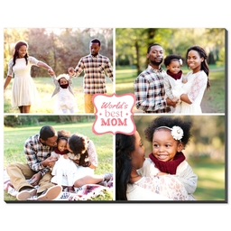 8x10 Same-Day Mounted Print with World's Best Mom Pink Emblem design