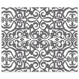 51x60 Indoor/Outdoor Wall Tapestry with Bold Scroll Grey design