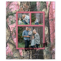 51x60 Indoor/Outdoor Wall Tapestry with Natural Camouflage Pink design