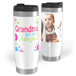 Photo Travel Tumbler with Amazing Grandma design