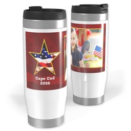 Photo Travel Tumbler with American Star design
