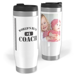 Photo Travel Tumbler with Best Coach Black design