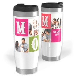 Photo Travel Tumbler with Blocks Mom design