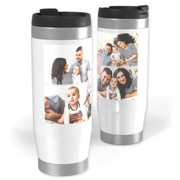 Photo Travel Tumbler with Emblem Aunt design