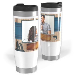 Photo Travel Tumbler with Fishing Dad design
