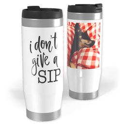 Photo Travel Tumbler with Give A Sip design