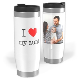 Photo Travel Tumbler with I Heart My Aunt design