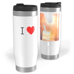 Photo Travel Tumbler with I Heart design