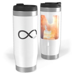 Photo Travel Tumbler with Infinity Love design
