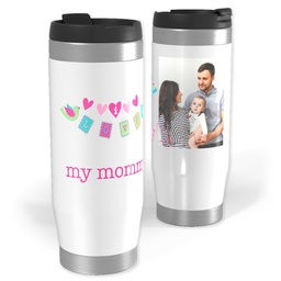 Photo Travel Tumbler with Love Birds Mommy design