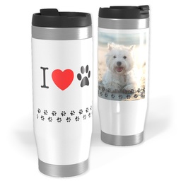 Photo Travel Tumbler with Love Pets design