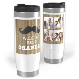 Photo Travel Tumbler with Man Cave Grandpa design