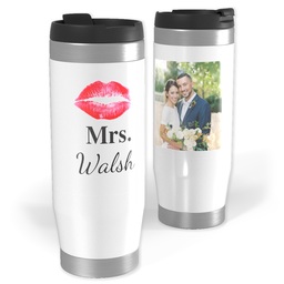 Photo Travel Tumbler with Mrs Lips design