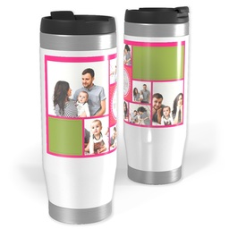 Photo Travel Tumbler with We Love Mom Collage design