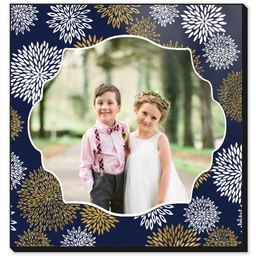 12x12 High Gloss Photo Wall Art with Elegant Mums design