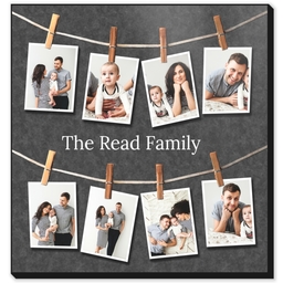 12x12 High Gloss Photo Wall Art with Hanging Snapshot Chalkboard design