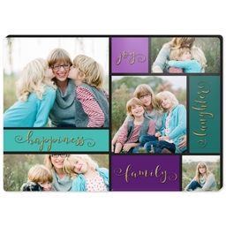 High Gloss Easel Print 5x7 with Family Happiness design