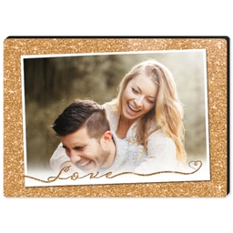 High Gloss Easel Print 5x7 with Glitter Snapshot Love design